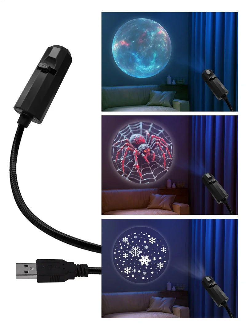 USB Mood Light Projector for Bedroom or Home Moon Lamp