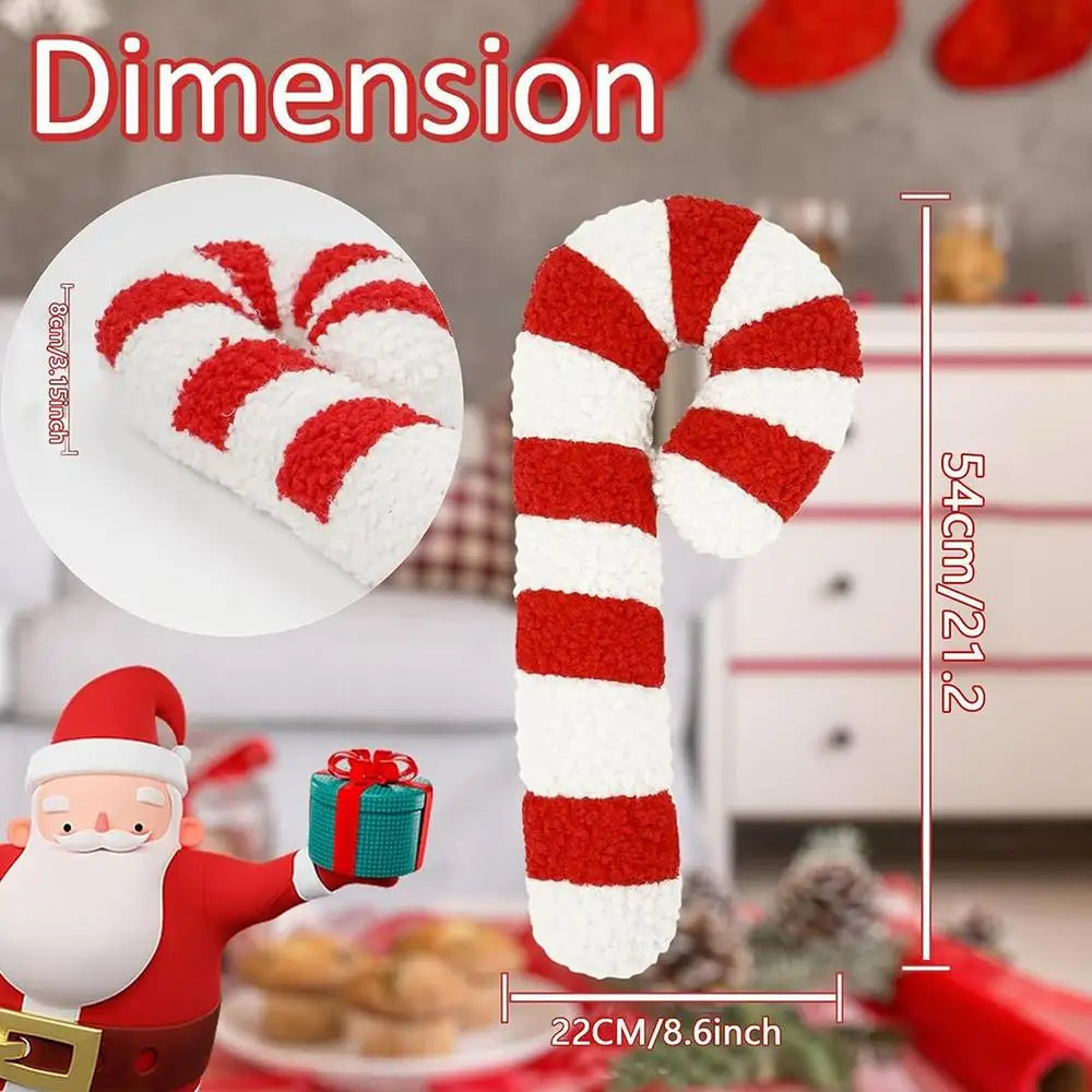 Christmas Candy Cane Pillow Decorative Sofa