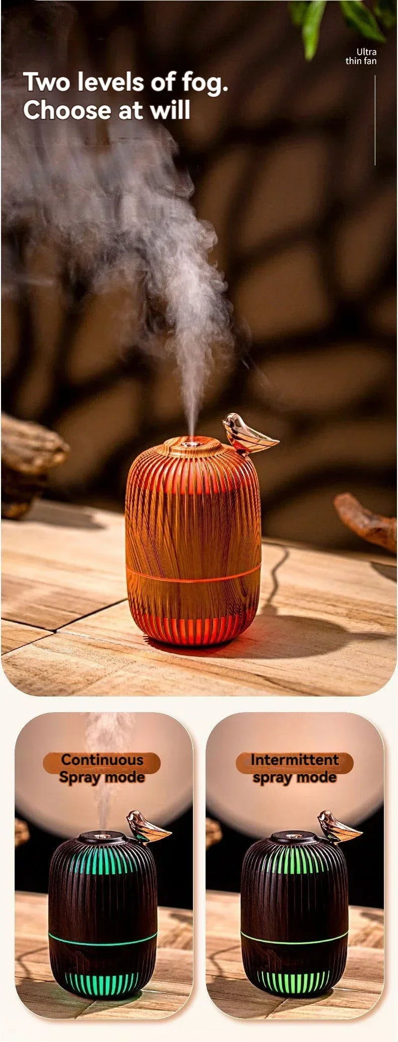 Dreamy Dreambird Humidifier – Silent USB Mist Maker