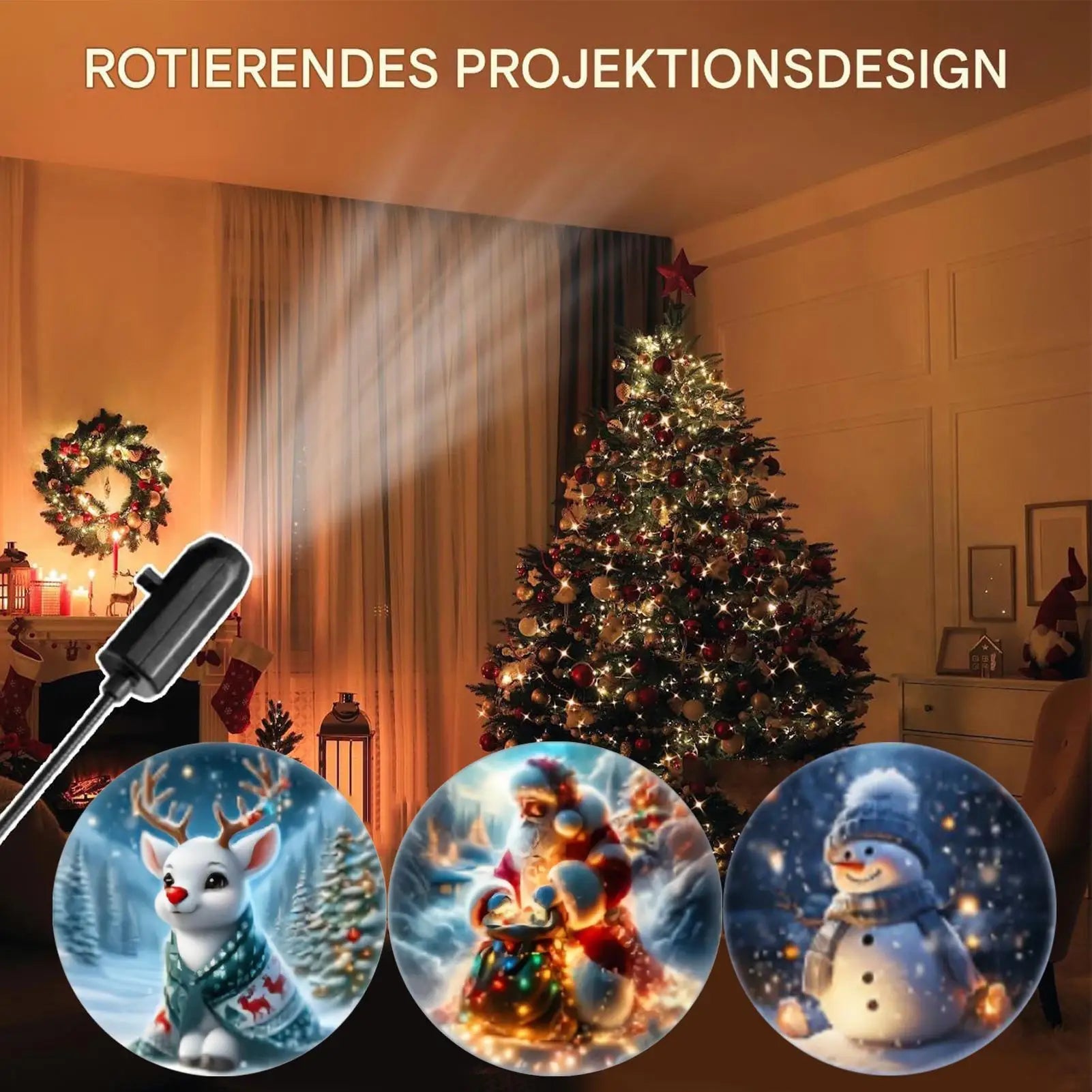 Christmas Projector Lights Outdoor 3 Patterns