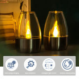 Waterproof Solar LED Flameless Candles for Outdoor Decor