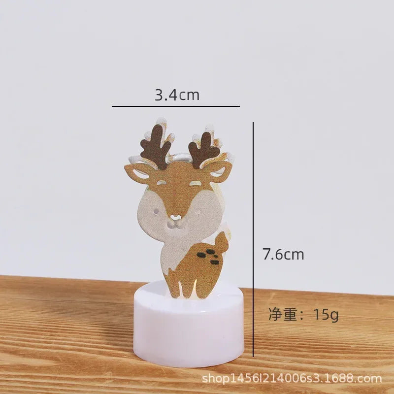 LED Electronic Candle Lights Christmas Trees Santa Claus Snowmen