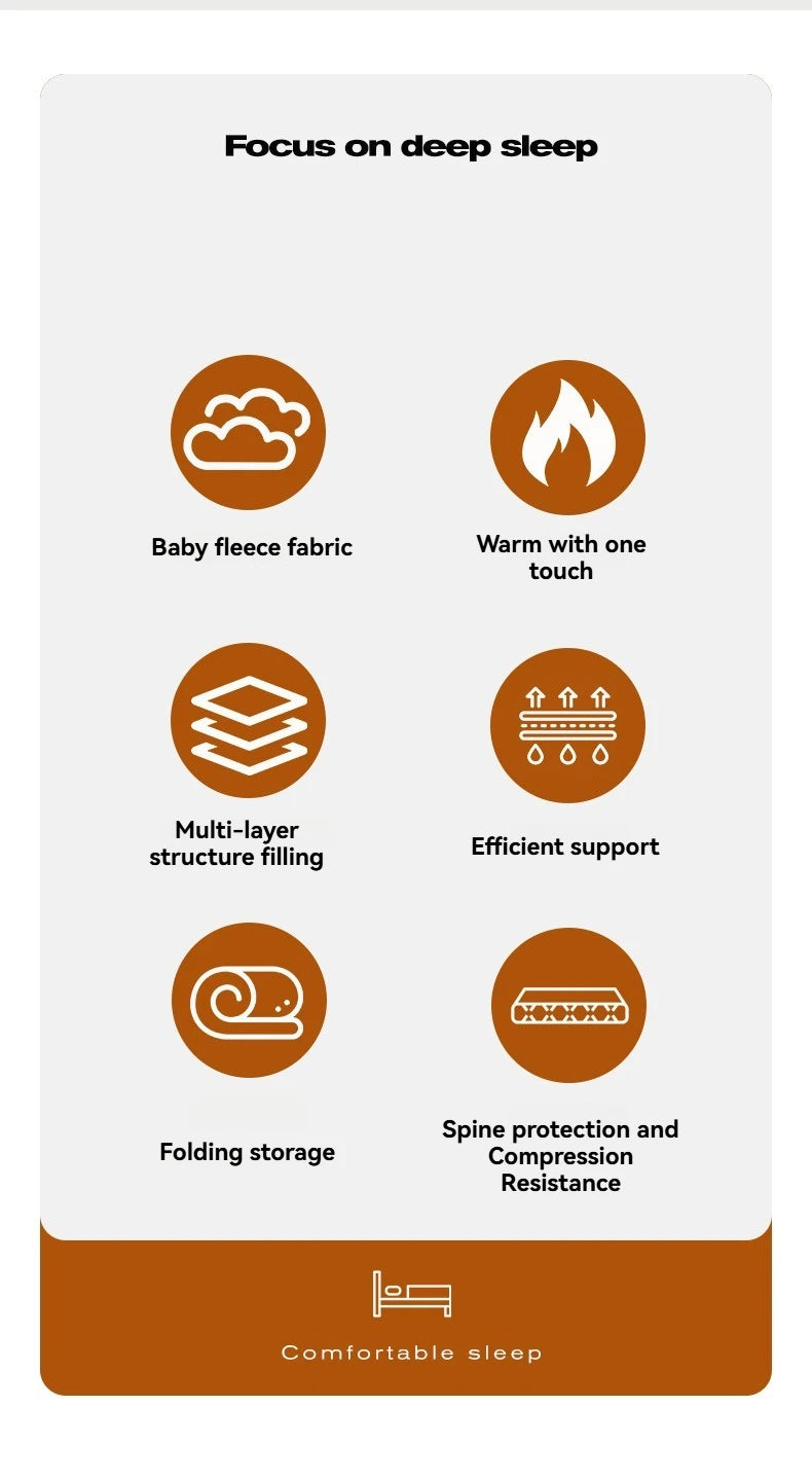 Portable Memory Foam Mattress Topper for Dorms and Rentals