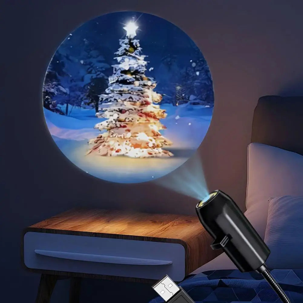 Christmas Projector Light With Xmas Tree 360° Rotatable