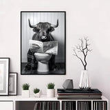 Funny Animal Bathroom Poster | Modern & Waterproof HD Wall Art