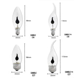 4-Pack Decorative LED Candle Bulbs Flickering Flame Effect