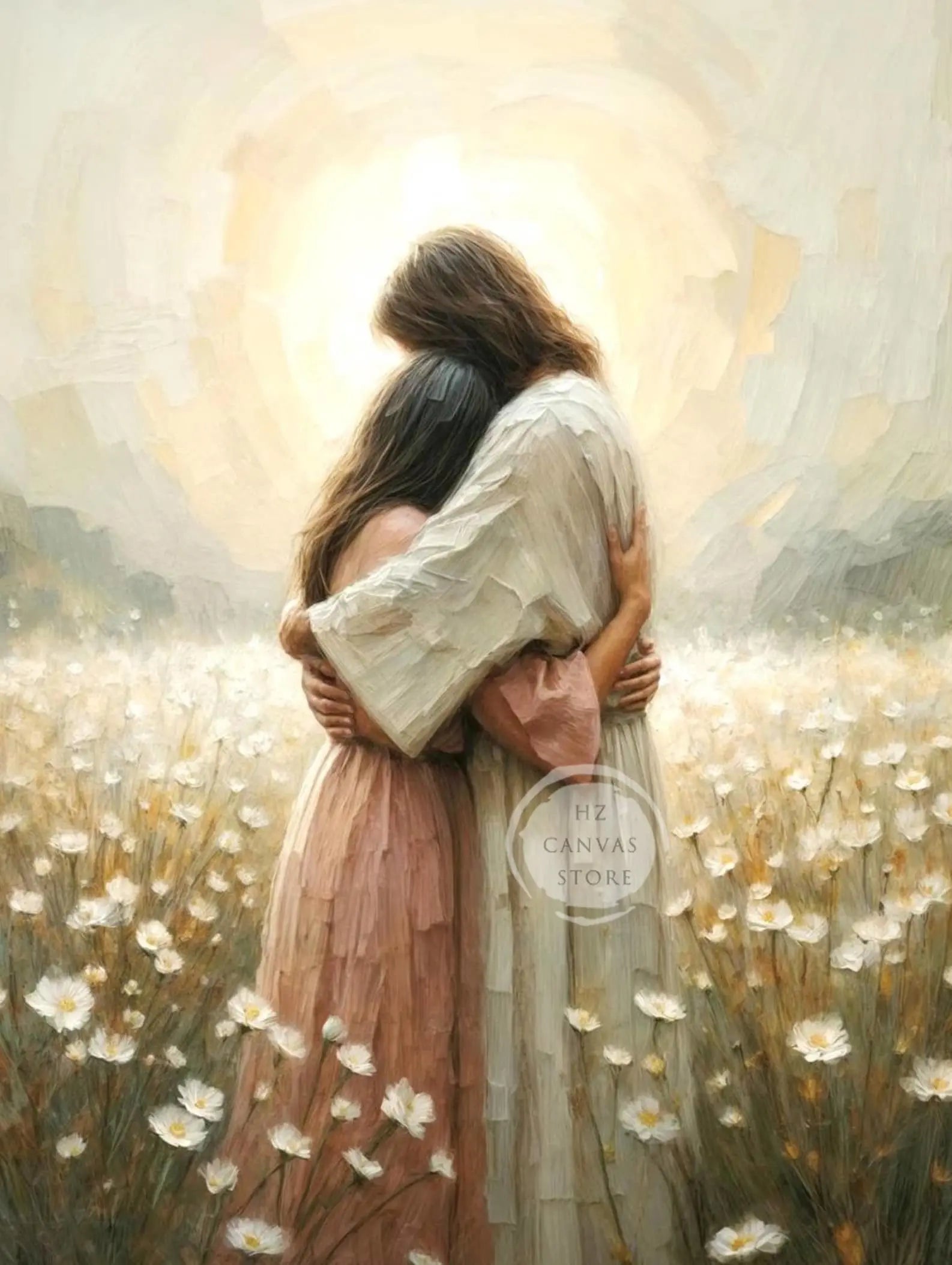 Modern Christian Jesus Children Art Poster