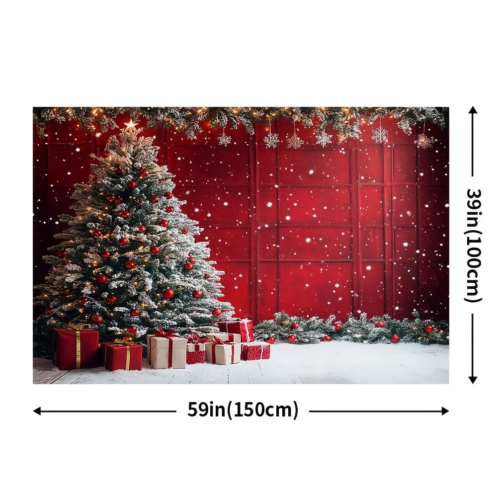 Christmas scene background, holiday wall decoration