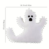 Halloween Ghost Pillow Plush Accent Cushion for Home