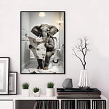 Funny Animal Bathroom Poster | Modern & Waterproof HD Wall Art