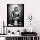 Funny Animal Bathroom Poster | Modern & Waterproof HD Wall Art