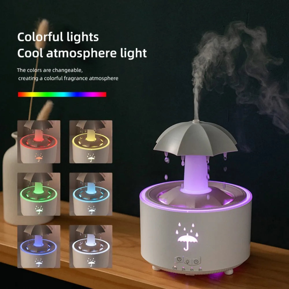 Rotating Umbrella Humidifier Water Drop Mute Air Desktop