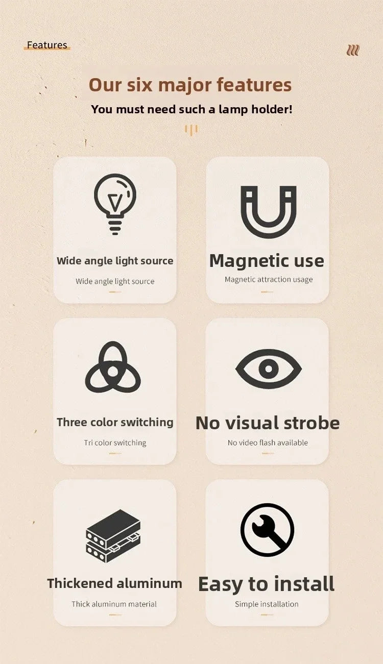 Motion Sensor LED Night Light RGB Magnetic Rechargeable