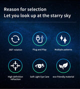 USB Mood Light Projector for Bedroom or Home Moon Lamp