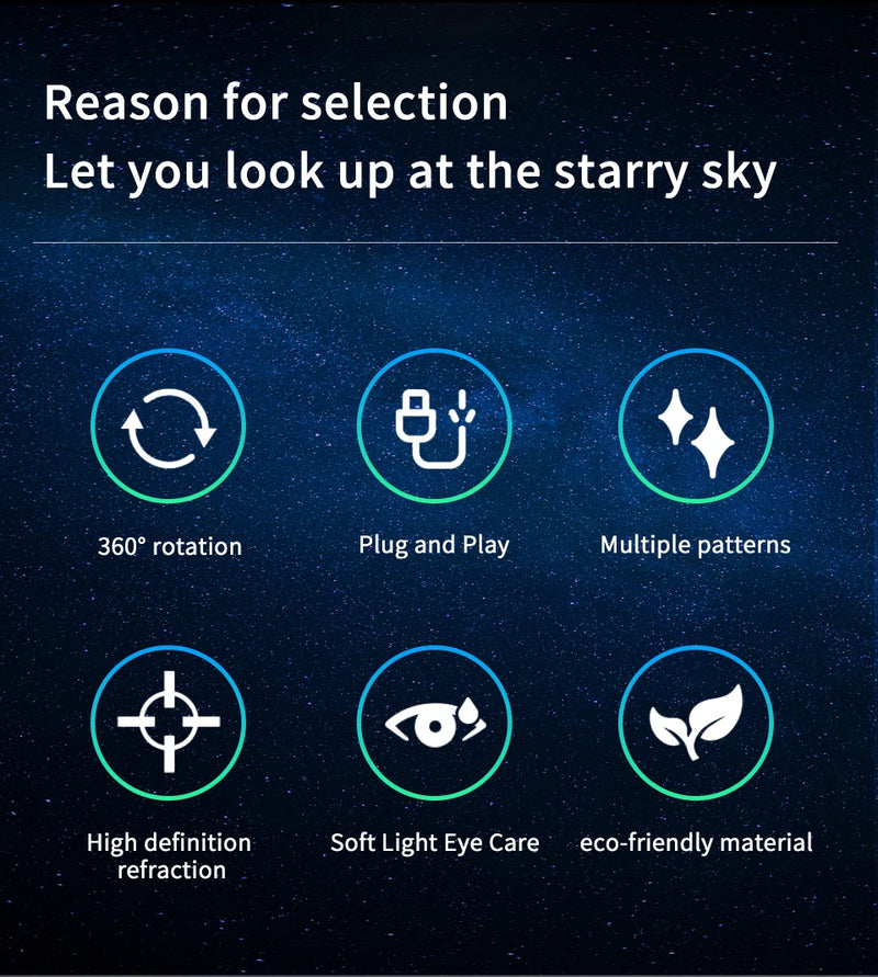 USB Mood Light Projector for Bedroom or Home Moon Lamp