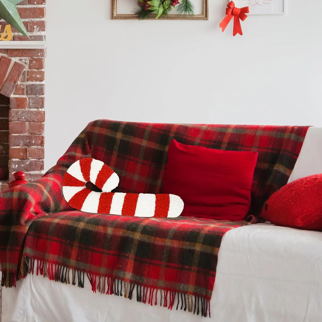 Christmas Candy Cane Pillow Decorative Sofa