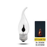 4-Pack Decorative LED Candle Bulbs Flickering Flame Effect