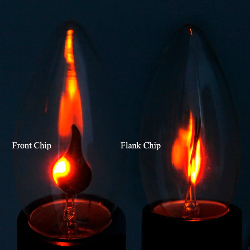 4-Pack Decorative LED Candle Bulbs Flickering Flame Effect