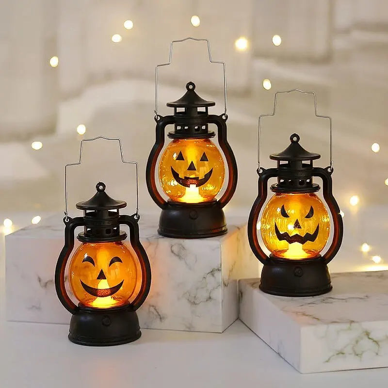 Halloween Pumpkin Ghost Lamp LED DIY Spooky Decor