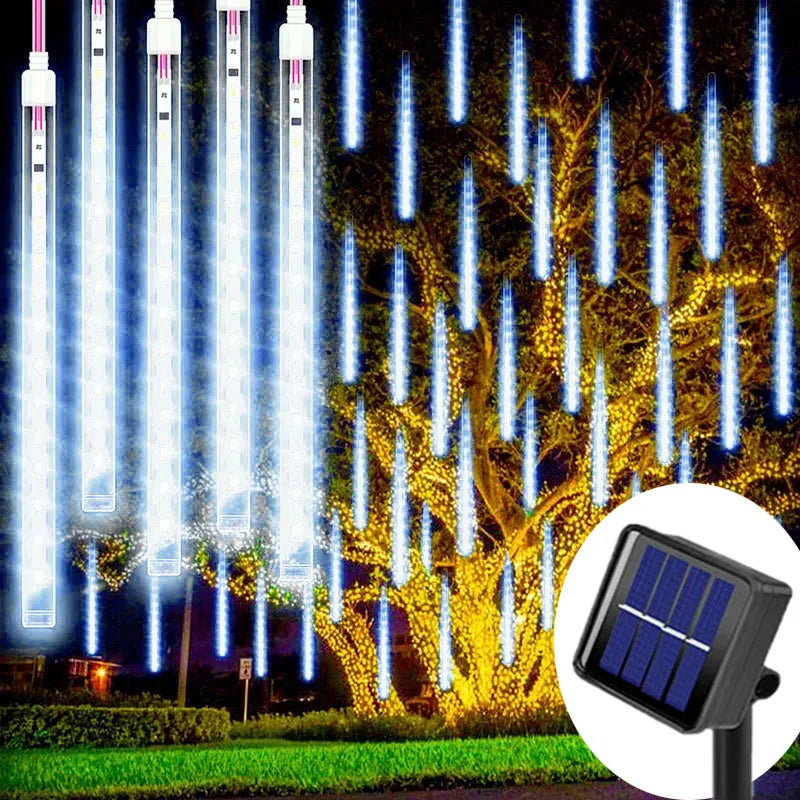 Christmas Lights Outdoor 8 Tubes Meteor Shower Lights