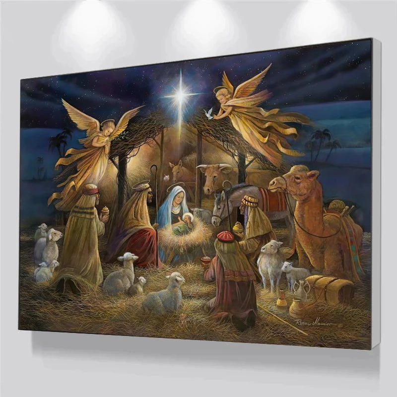 Birth of Jesus Christ Wall Art Canvas Painting
