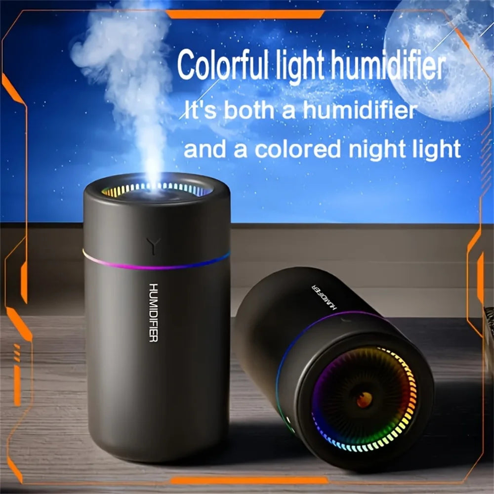 Portable Mini Humidifier | LED Cool Mist for Car & Desk