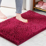 Chenille Bathroom Rug Soft Absorbent Non-Slip Floor Mat
