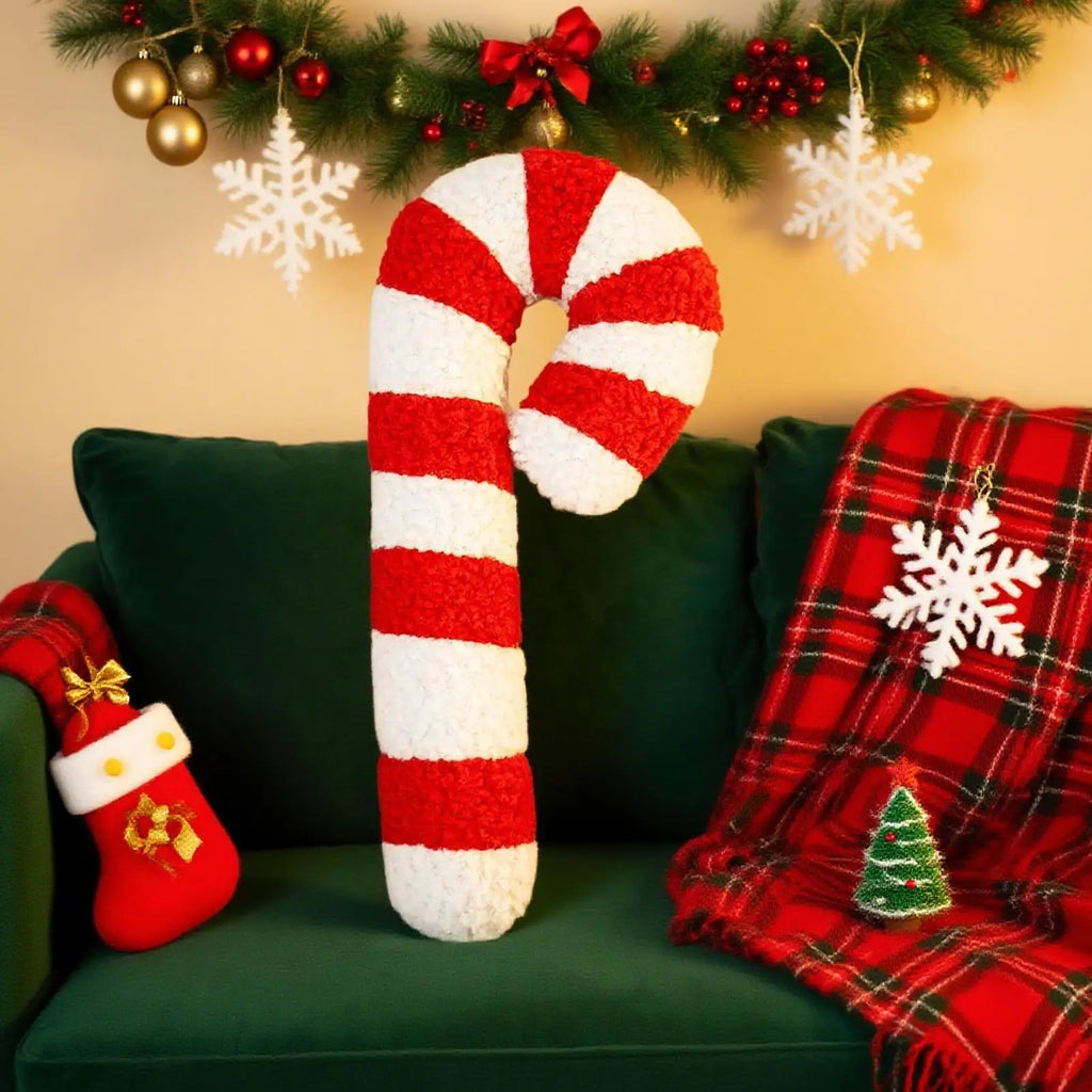 Christmas Candy Cane Pillow Decorative Sofa