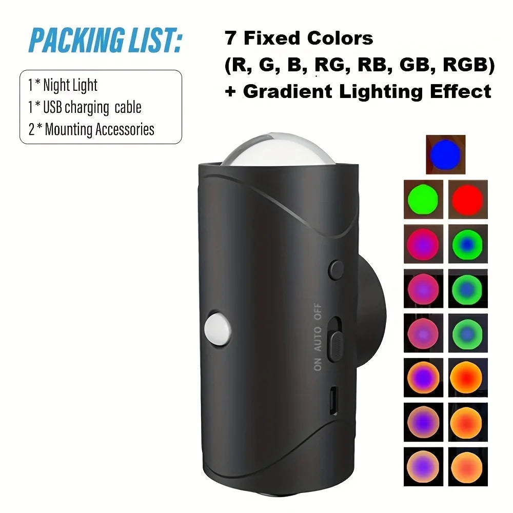 Smart Motion Sensor Night Light Type-C Rechargeable LED