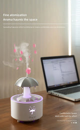 Rotating Umbrella Humidifier Water Drop Mute Air Desktop