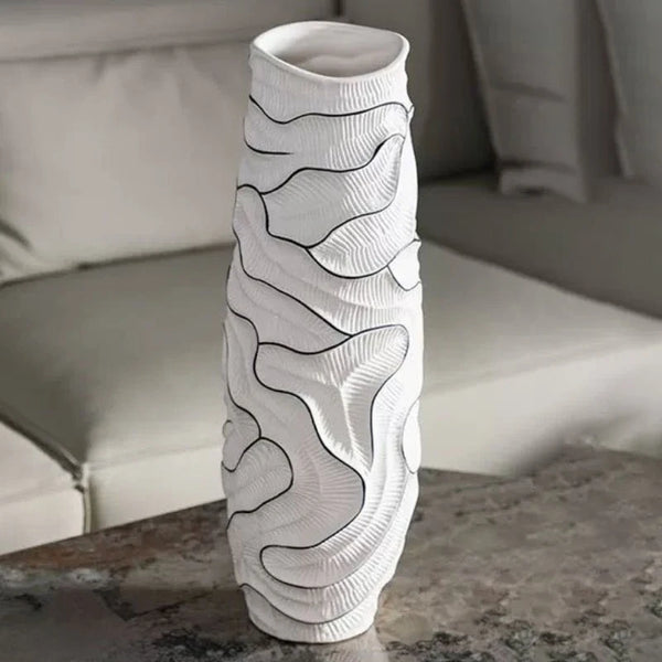 Elegant Nordic Ceramic Vase | Large Minimalist Decorative Container for Modern Décor🏺