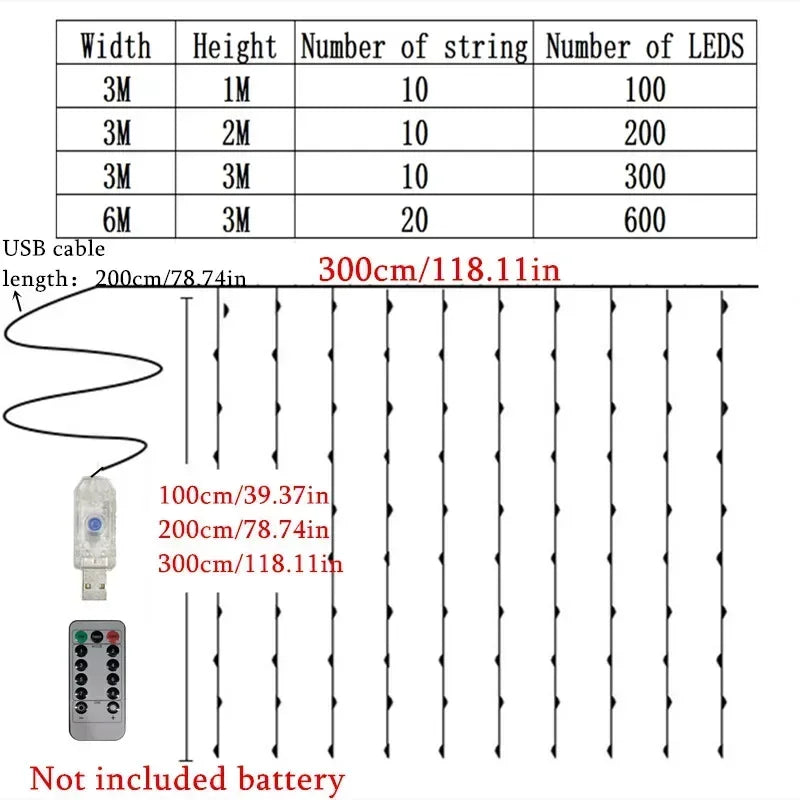 Christmas Fairy Light Party 8 Mode LED Holiday