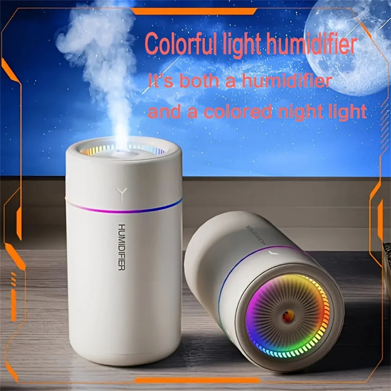Portable Mini Humidifier | LED Cool Mist for Car & Desk