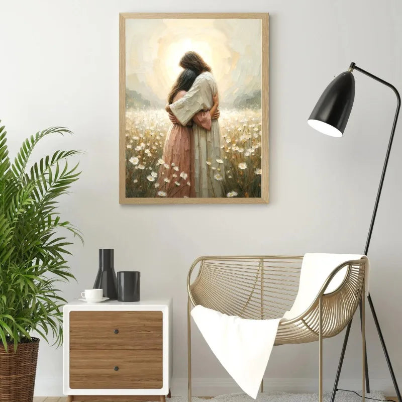 Modern Christian Jesus Children Art Poster