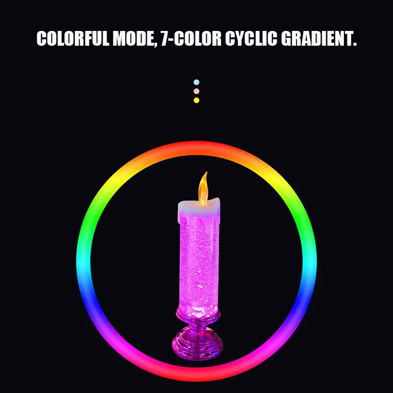 LED Candle Lights for Home Glitter Swirl Color Changing