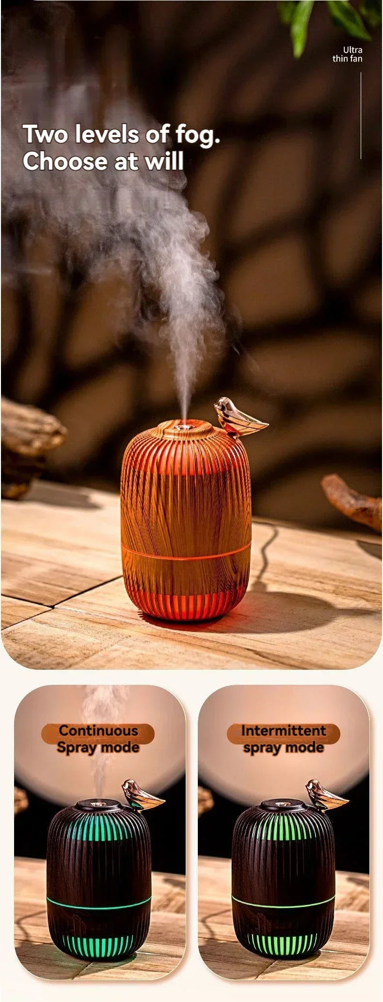 Dreamy Dreambird Humidifier – Silent USB Mist Maker