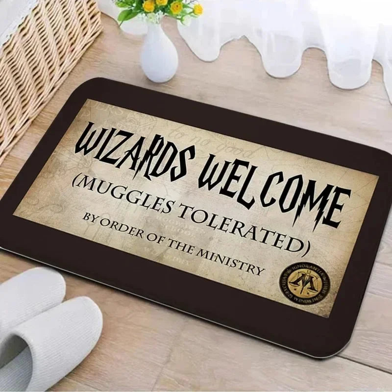 Cute Harry Potter Entry Rug Welcome Muggles Door Mat