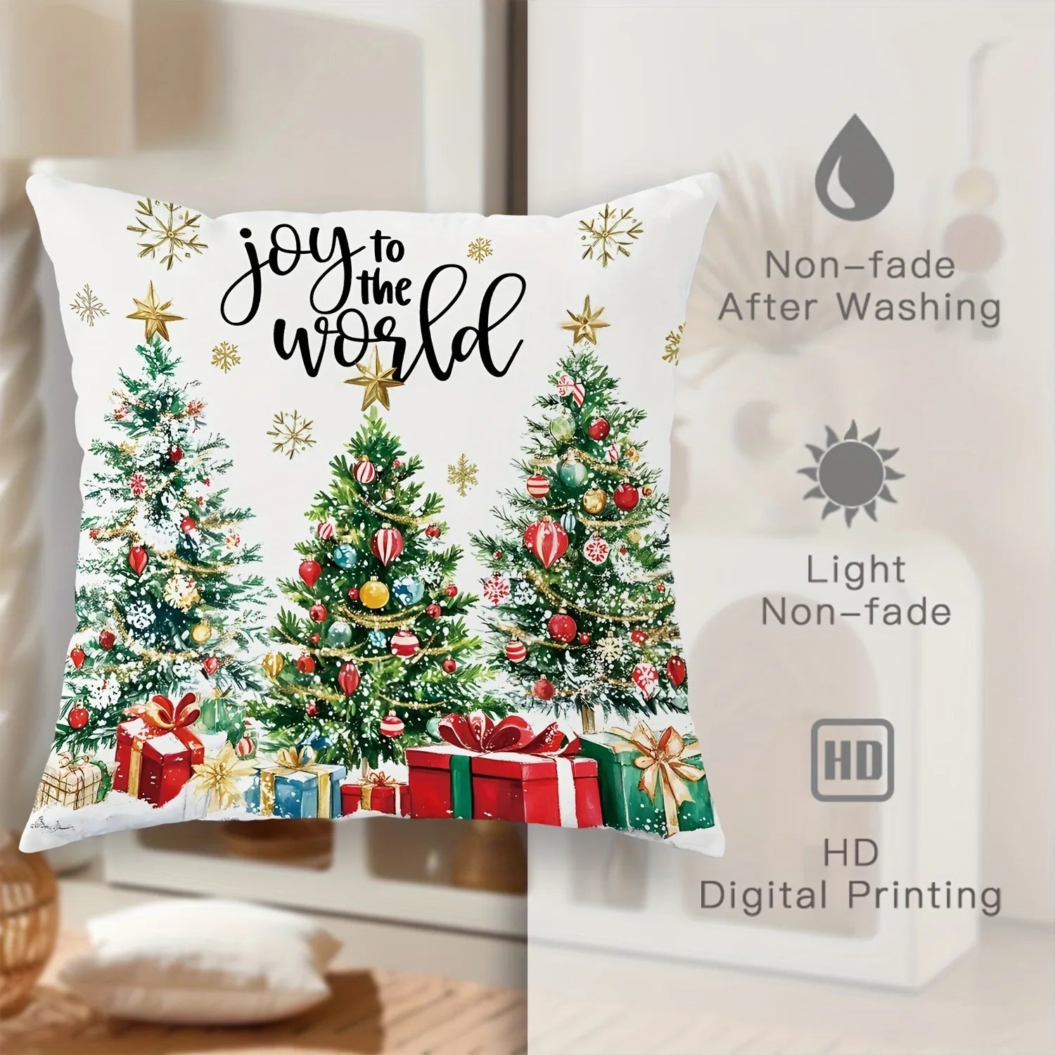 Christmas Pillow Covers: Joyful Designs with Trees, Snowman