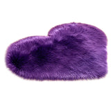 Soft Fluffy Heart Mat Cozy Plush Rug for Bedroom