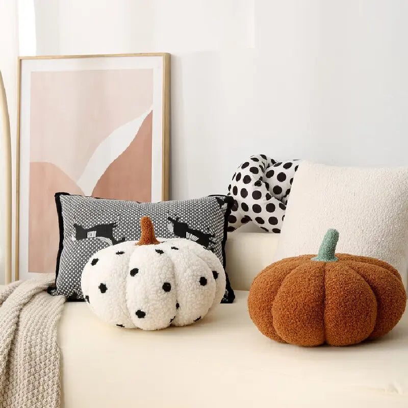 Luxury Fall Pumpkin Pillow Knit Thanksgiving Accent Cushion