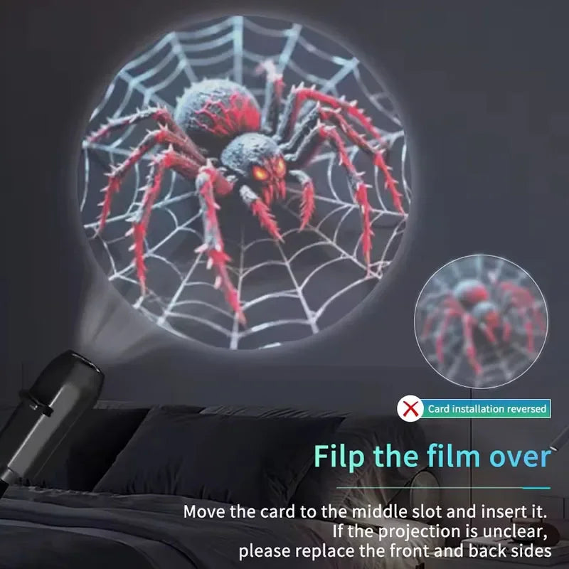 Rotating LED Halloween Night Light for Bedroom or Home