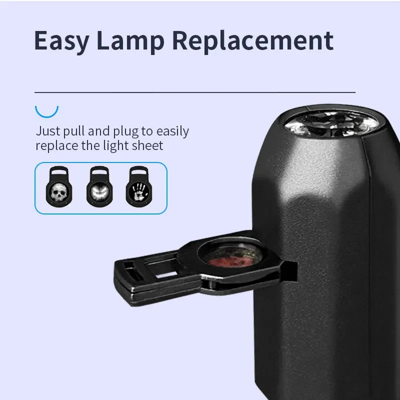 Rotating LED Halloween Night Light for Bedroom or Home