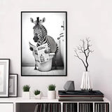Funny Animal Bathroom Poster | Modern & Waterproof HD Wall Art