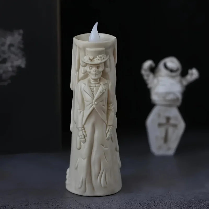 LED Skeleton Couple Lamp Bride and Groom Halloween Decor