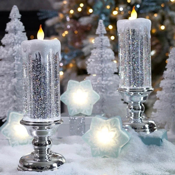 LED Candle Lights for Home Glitter Swirl Color Changing