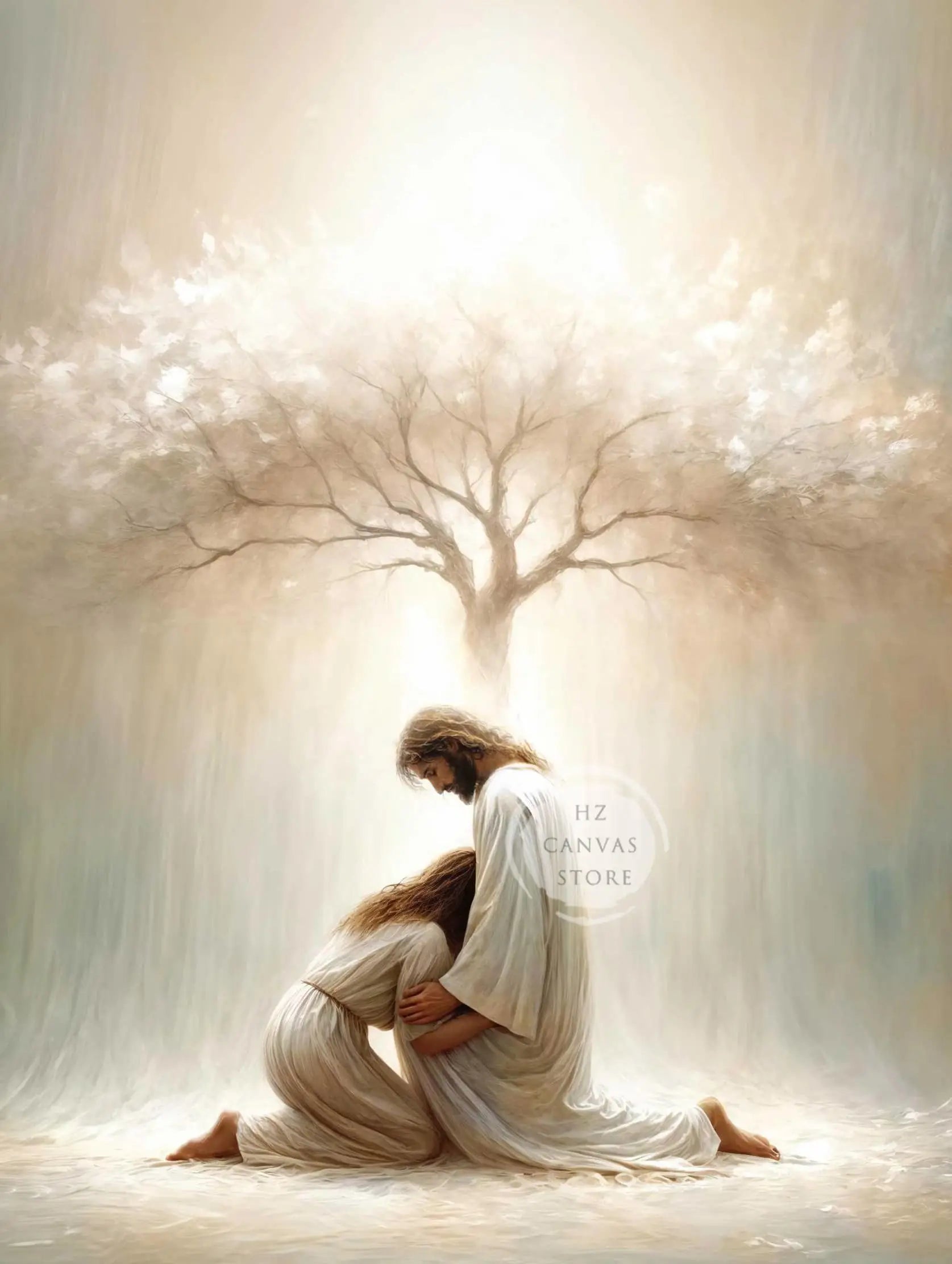 Modern Christian Jesus Children Art Poster