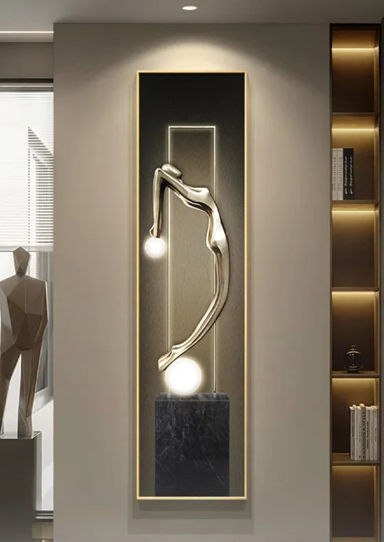 Modern Art Living Room Abstract Character Mural Lamp