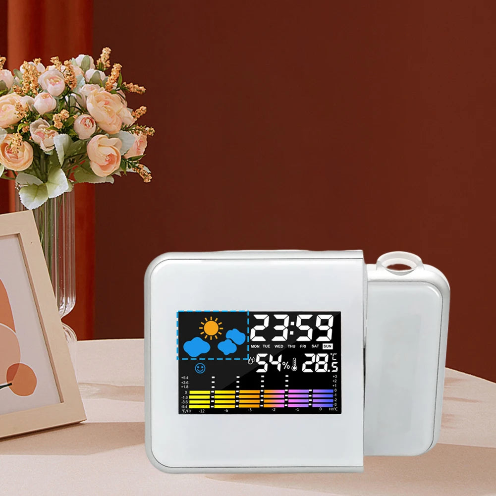 Adjustable LED Digital Projection Clock with Alarm & Temp