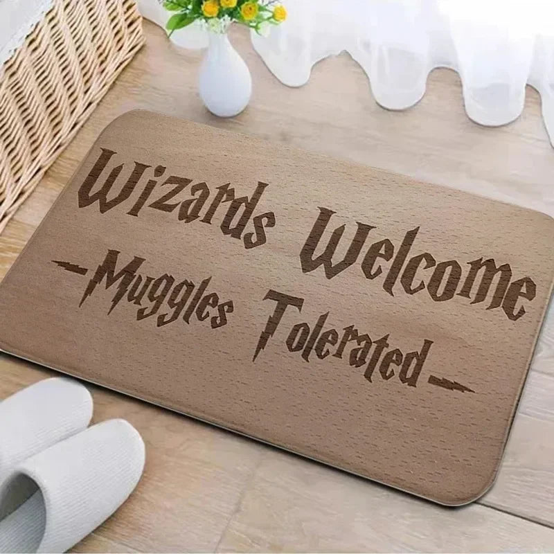 Cute Harry Potter Entry Rug Welcome Muggles Door Mat