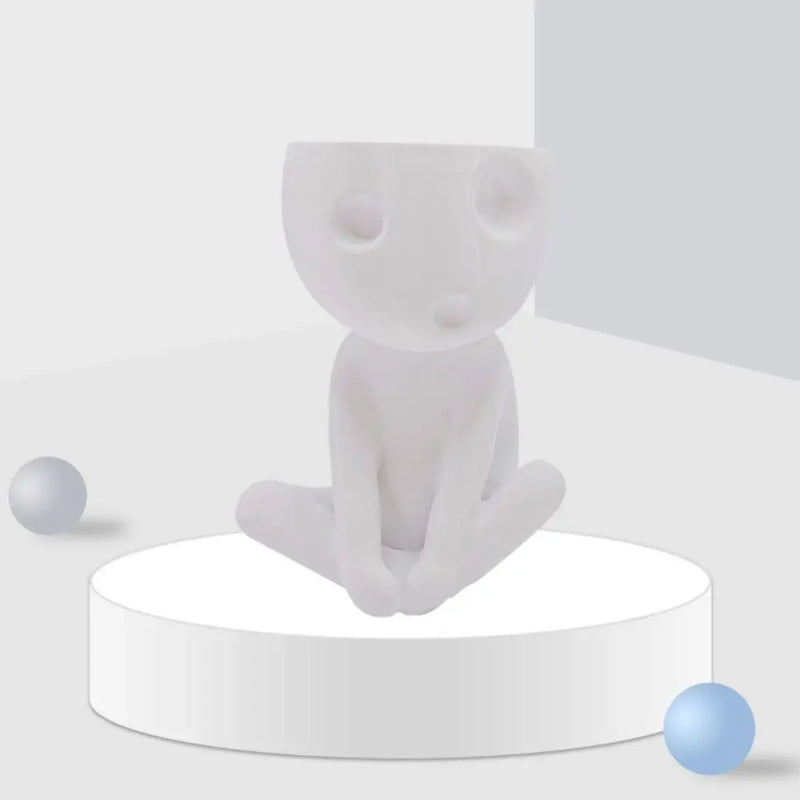 Abstract Vinyl Vase – Minimalist Flower Pot for Hydroponic Plants